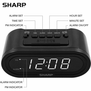 SHARP Digital Alarm with AccuSet