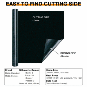 Black HTV Vinyl Rolls